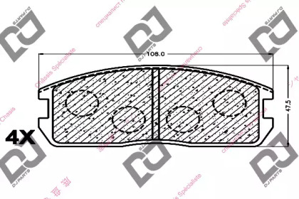 Комплект тормозных колодок DJ PARTS BP1192